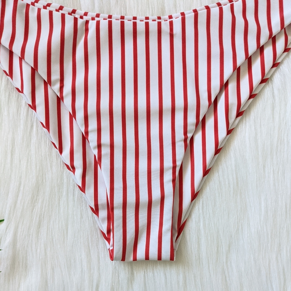 🔴 White and red stripe bikini bottom - Picture 4 of 4